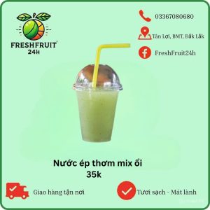 Nước ép thơm mix ổi